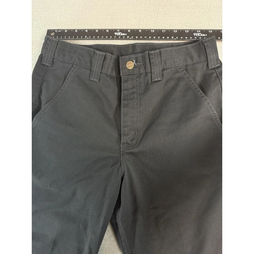 Carhartt Pants Mens 31x29 Black Regular Fit Canvas Chino Workwear Casual
